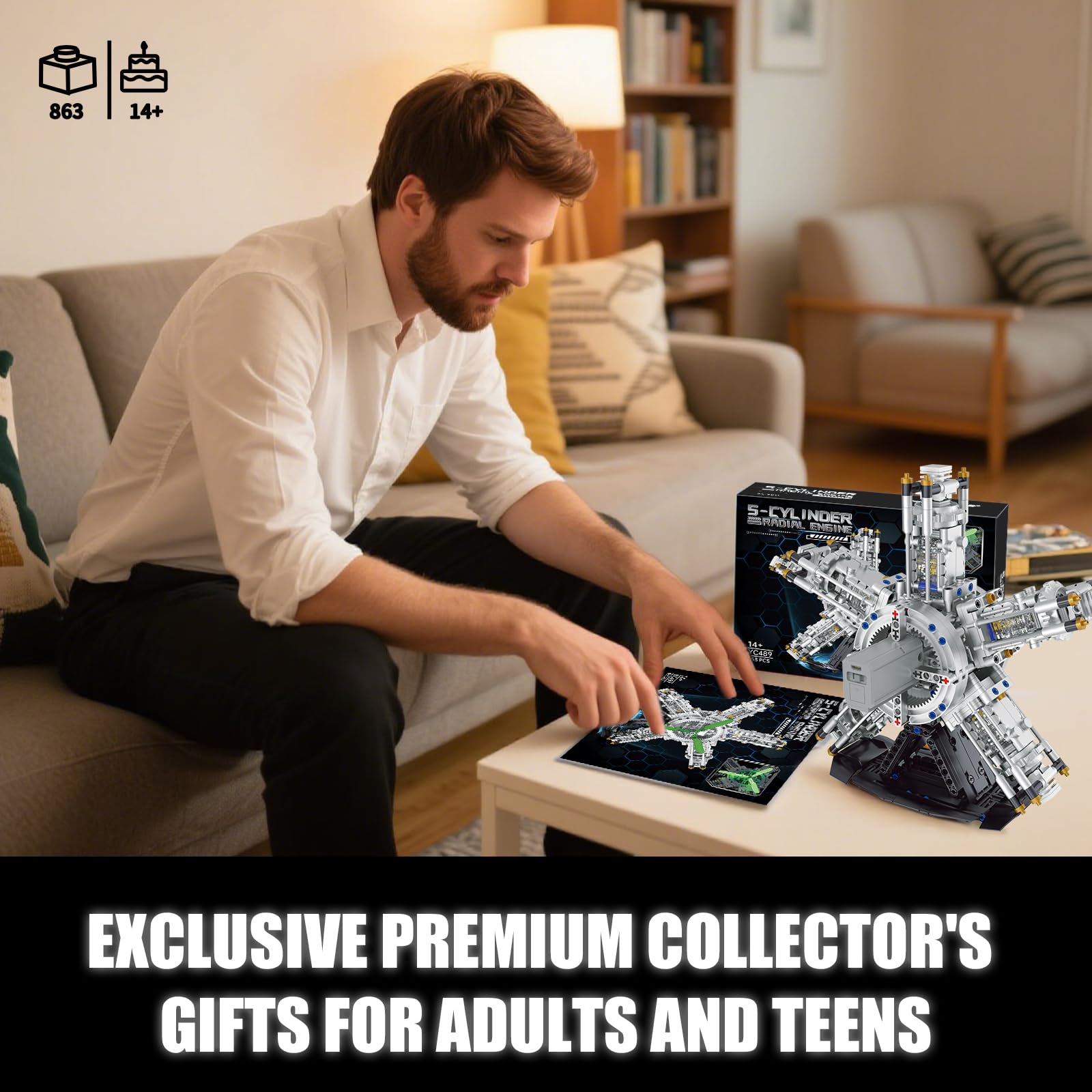 BseSparklion 863-piece ABS bricks for durable, safe play