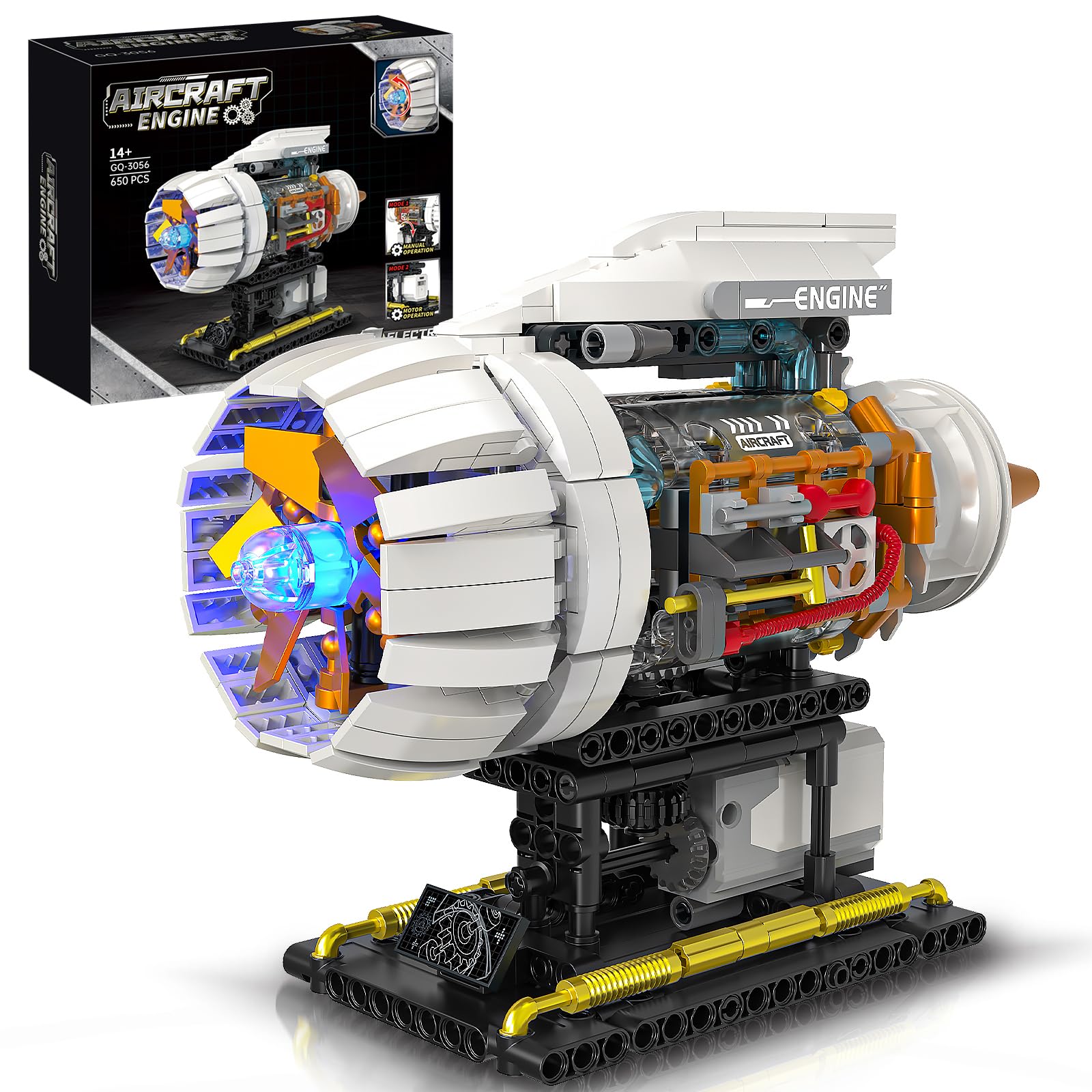 BseSparklion aircraft engine model with 635 pieces for hands-on STEM exploration