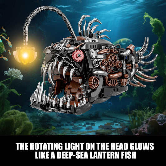 BseSparklion angler fish in progress shows intricate assembly and motion