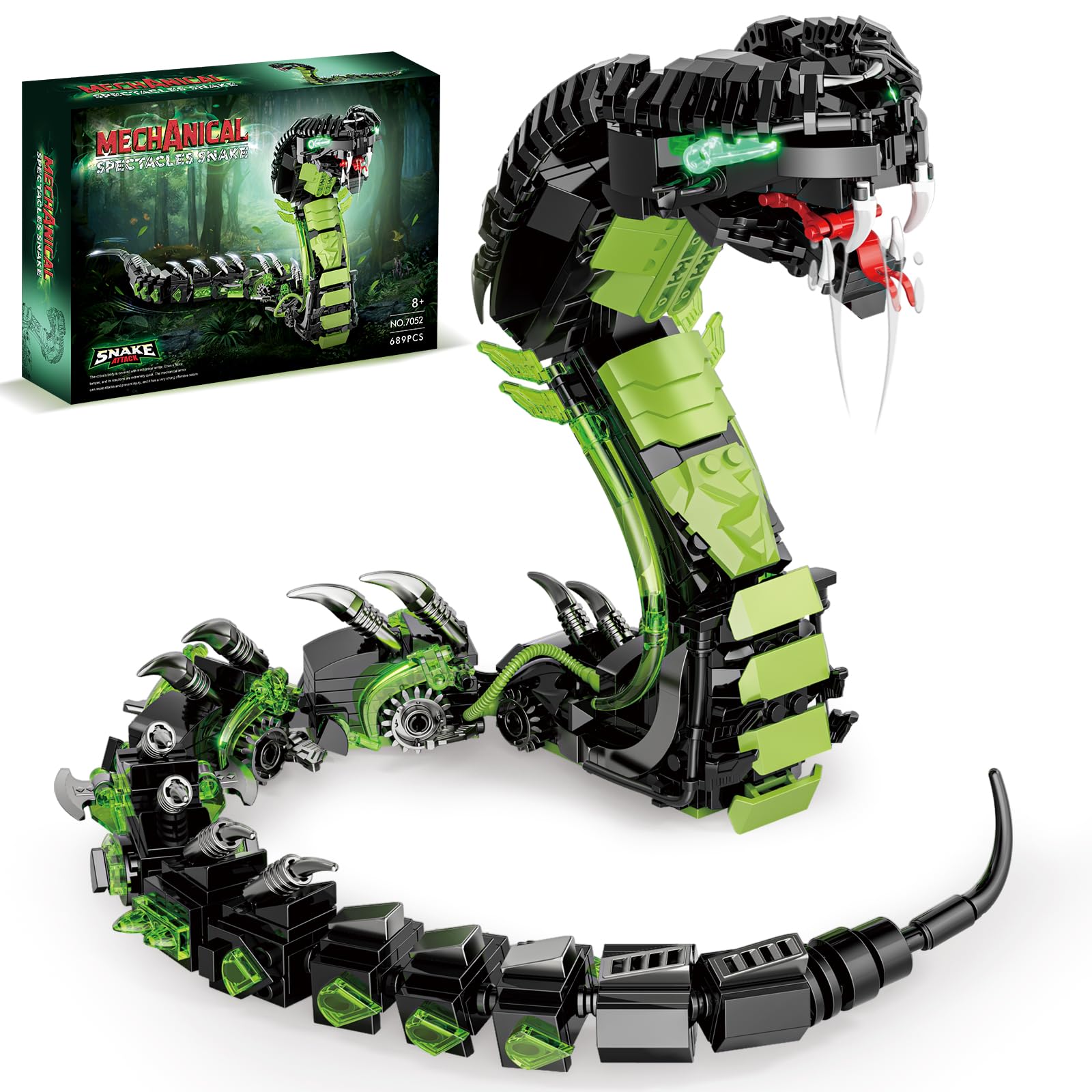 BseSparklion Mechanical Snake Assembly for display and STEM exploration.