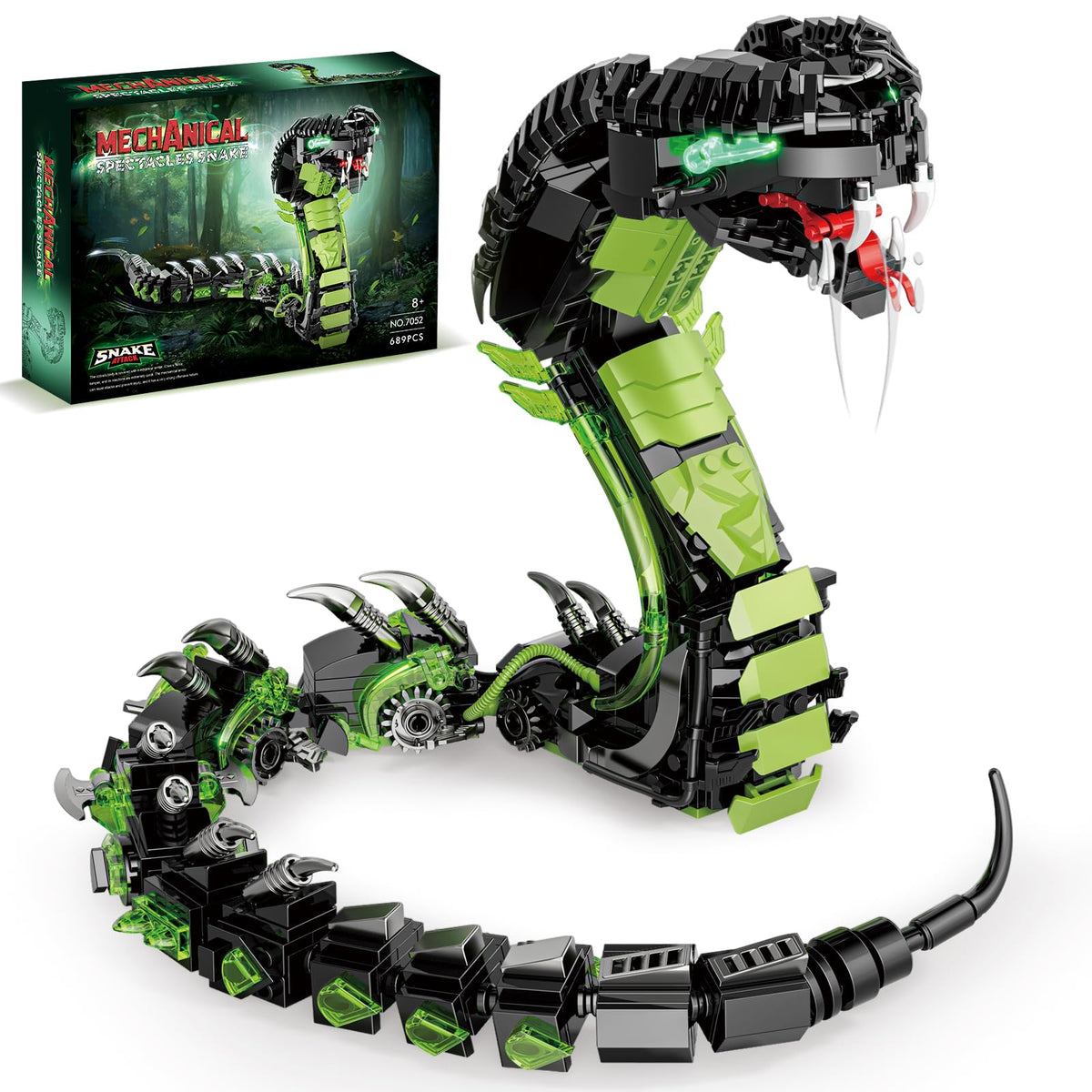 BseSparklion Mechanical Snake Assembly for display and STEM exploration.