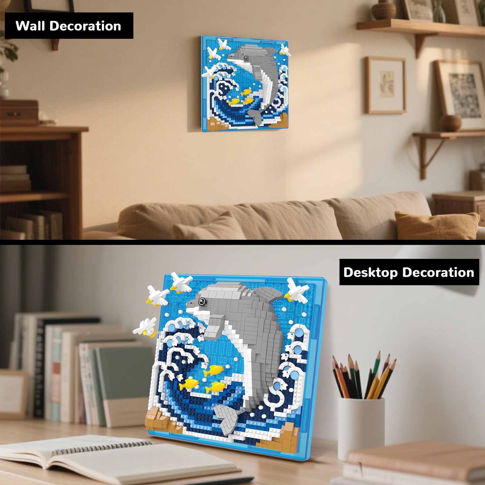 BseSparklion Micro blocks in bright colors add playful art for any space.