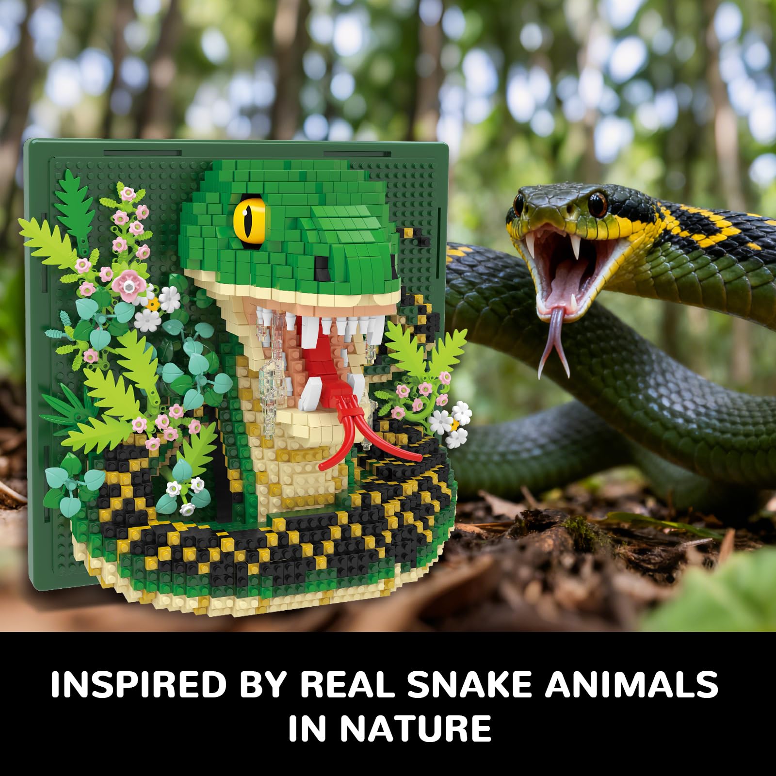 BseSparklion snake table display offers adjustable placement for desk or shelf art.