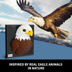 BseSparklion detailed eagle feathers bring the sculpture to life.