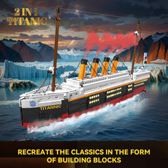 BseSparklion Titanic 2-in-1 hull-detach with iceberg for interactive display