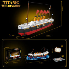 BseSparklion Titanic 2-in-1 iceberg piece included for scene variety