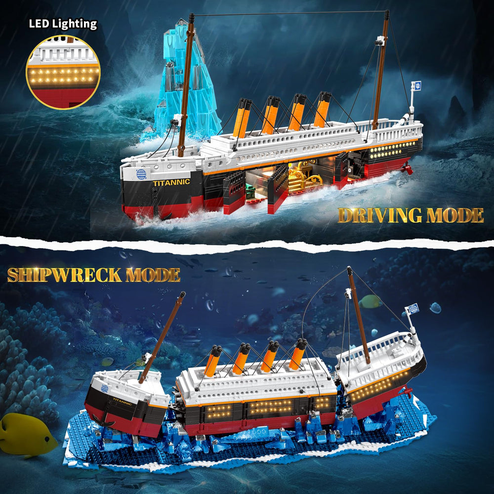 BseSparklion Titanic 2-in-1 lit-deck highlighting warm onboard glow