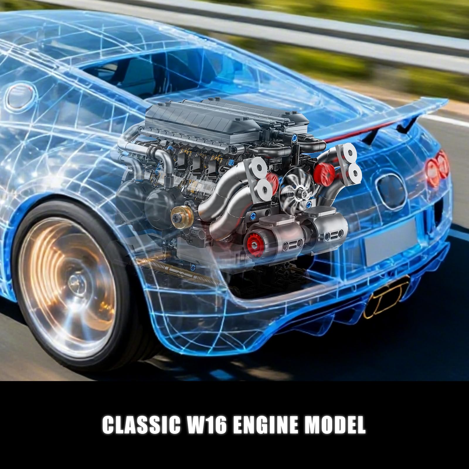 BseSparklion W16 engine kit as a compelling display piece.