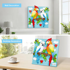 Parrot 3D wall art mounted on a wall, ideal room decor.