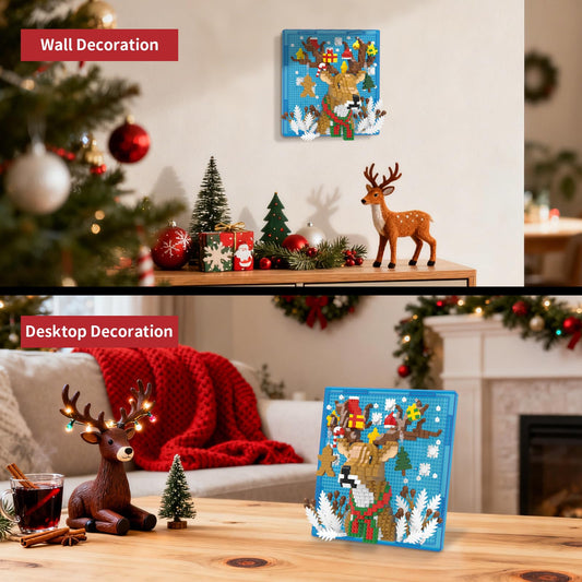 BseSparklion reindeer 3D art shown on wall or table display