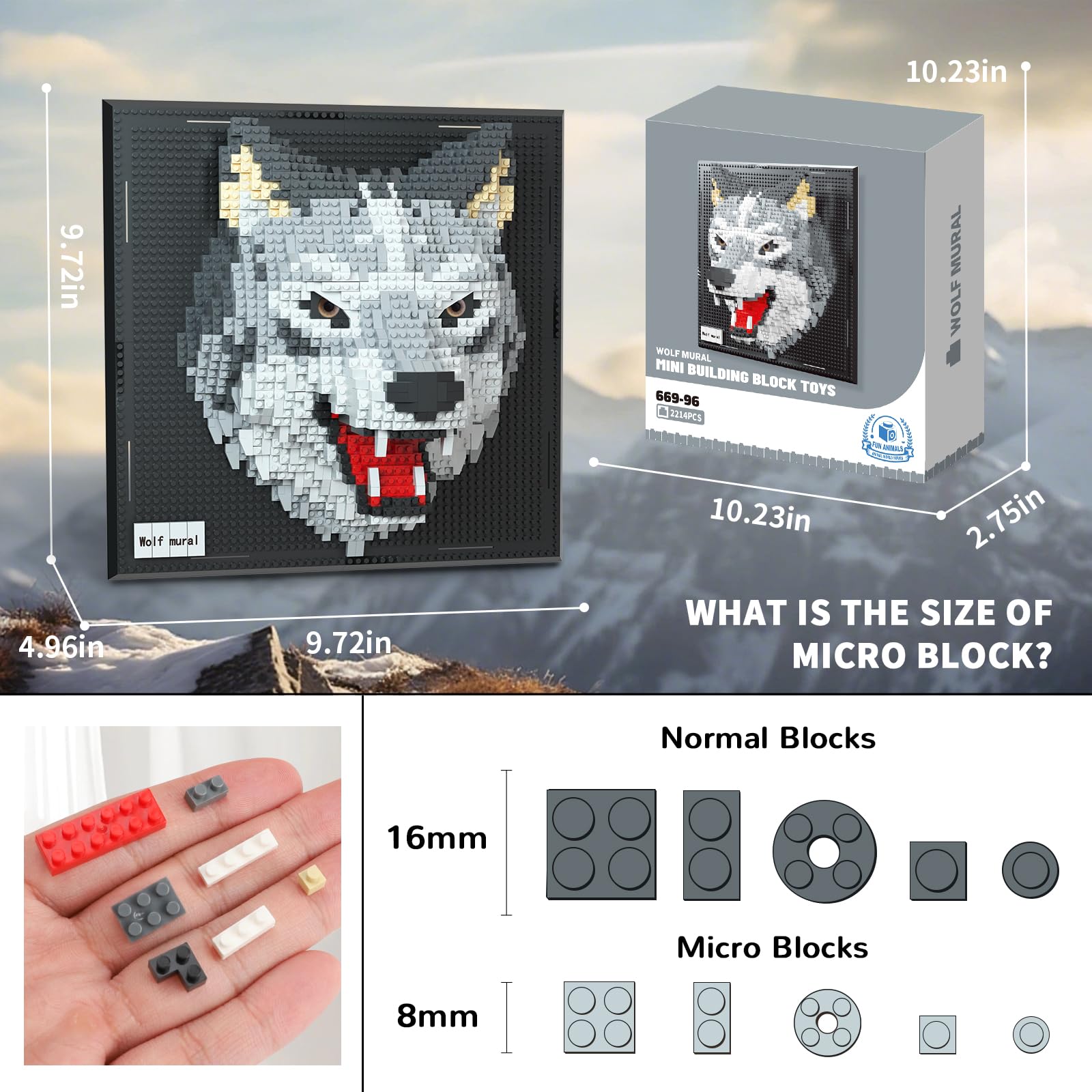 BseSparklion Wolf 3D table display adds artistic intrigue to desks or shelves.