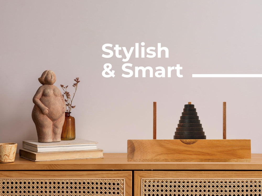 BSIRI Mastermind wooden tower puzzle ready for play