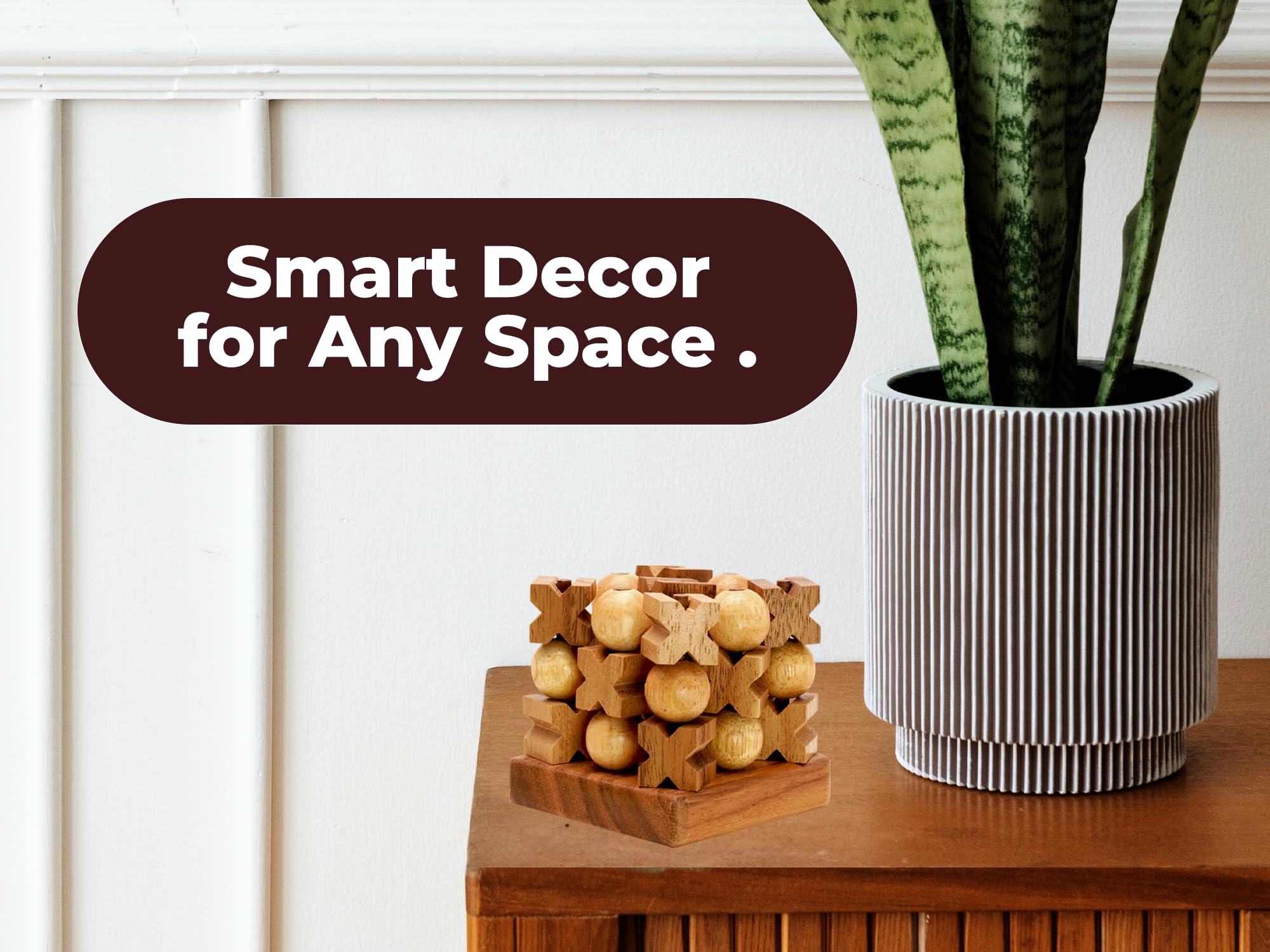 BSIRI rustic wood game on a coffee table elevates room decor and playtime
