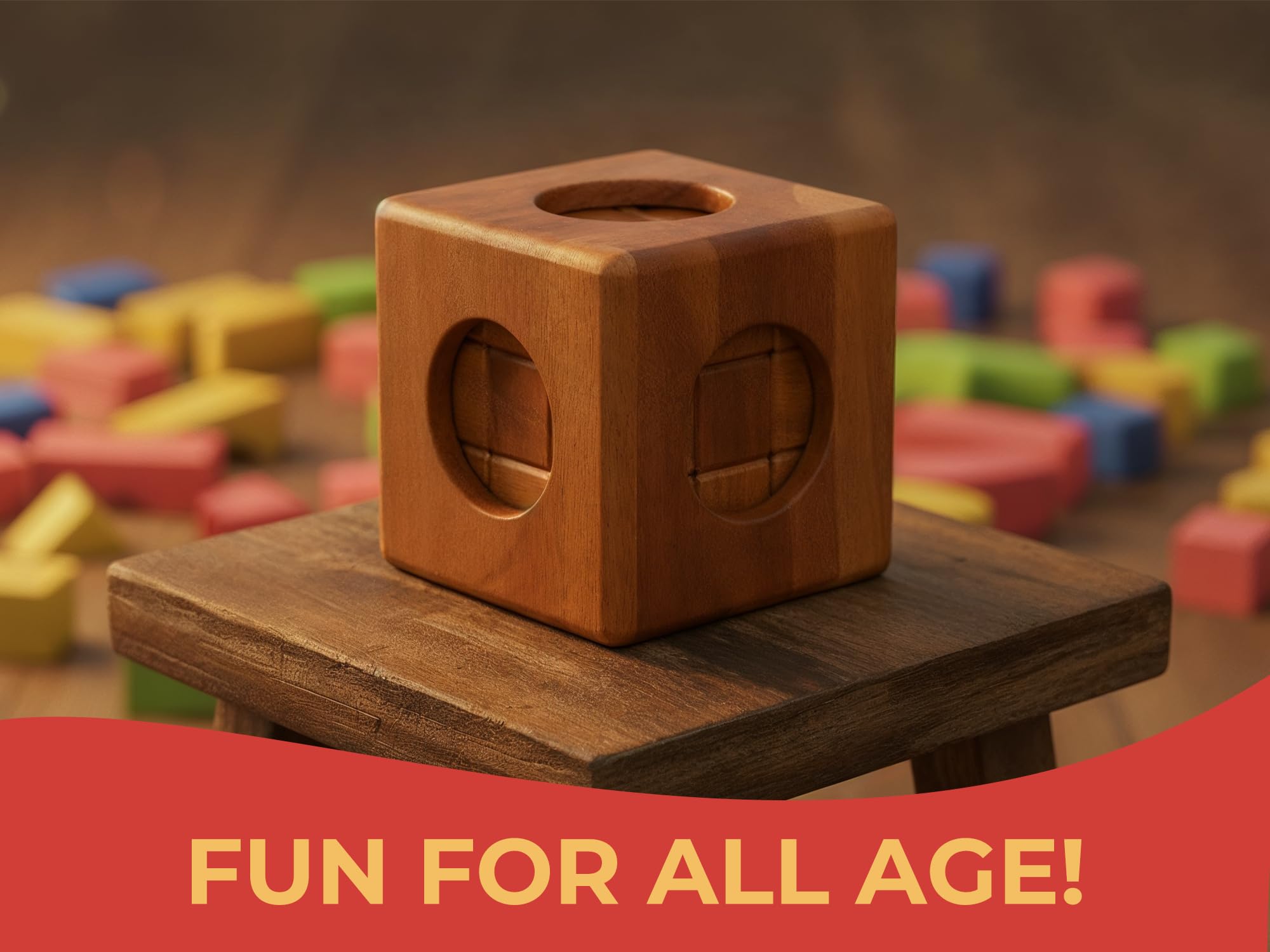 BSIRI Soma Puzzle Cube in various angles, emphasizes compact, travel-friendly design.