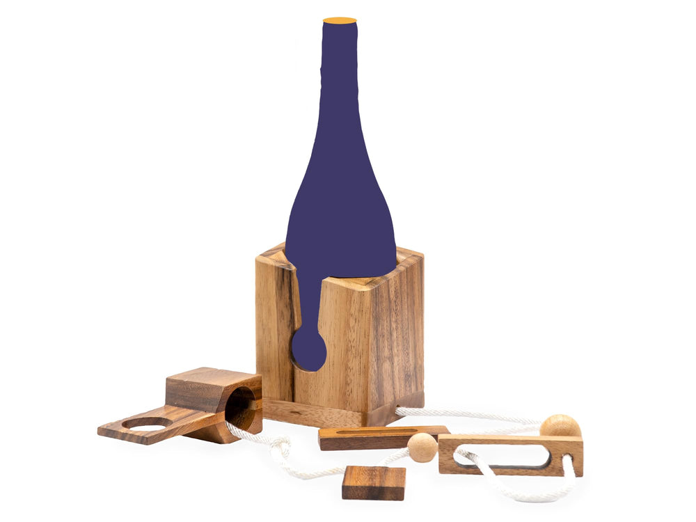 BSIRI Think for Bottle Puzzle Lock game night centerpiece on table