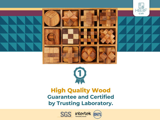 BSIRI wooden interlocking puzzles collection for engaging challenges.