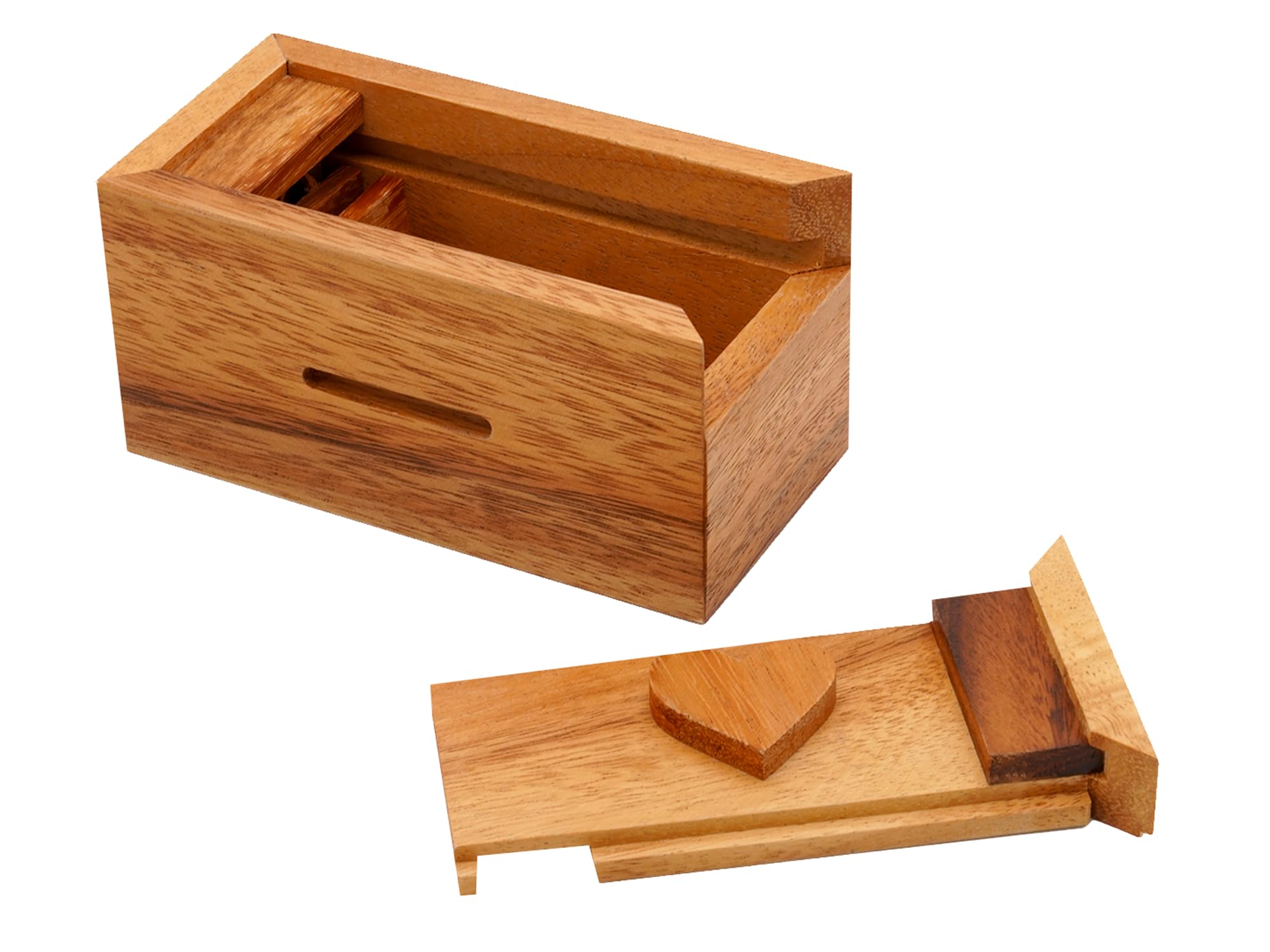 BSIRI wooden puzzle box reveals hidden compartments for cash or jewelry