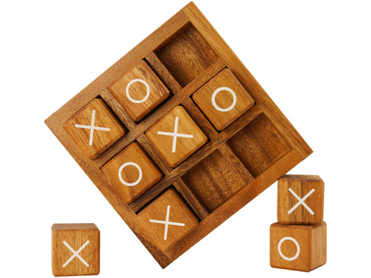 BSIRI wooden XO blocks close up showing rich wood grain and craftsmanship