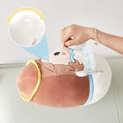 bstaofy blue-white color scheme plush pillow offers serene decorative touch