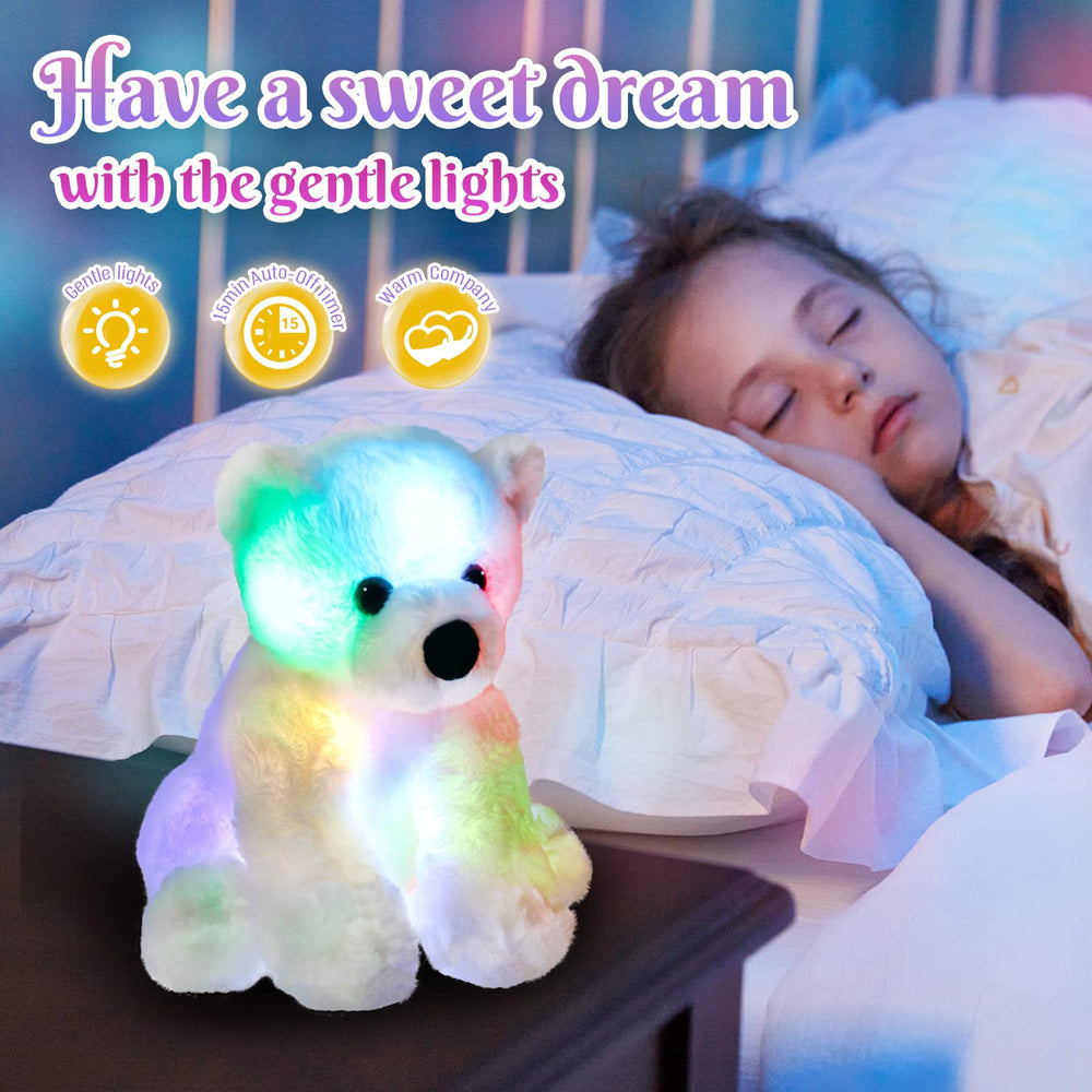 BSTAOFY Glow polar bear suitable gift for toddlers, kids, and families.