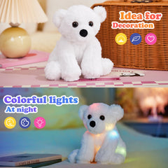 BSTAOFY Glow polar bear sitting pose makes a charming desk or shelf companion.