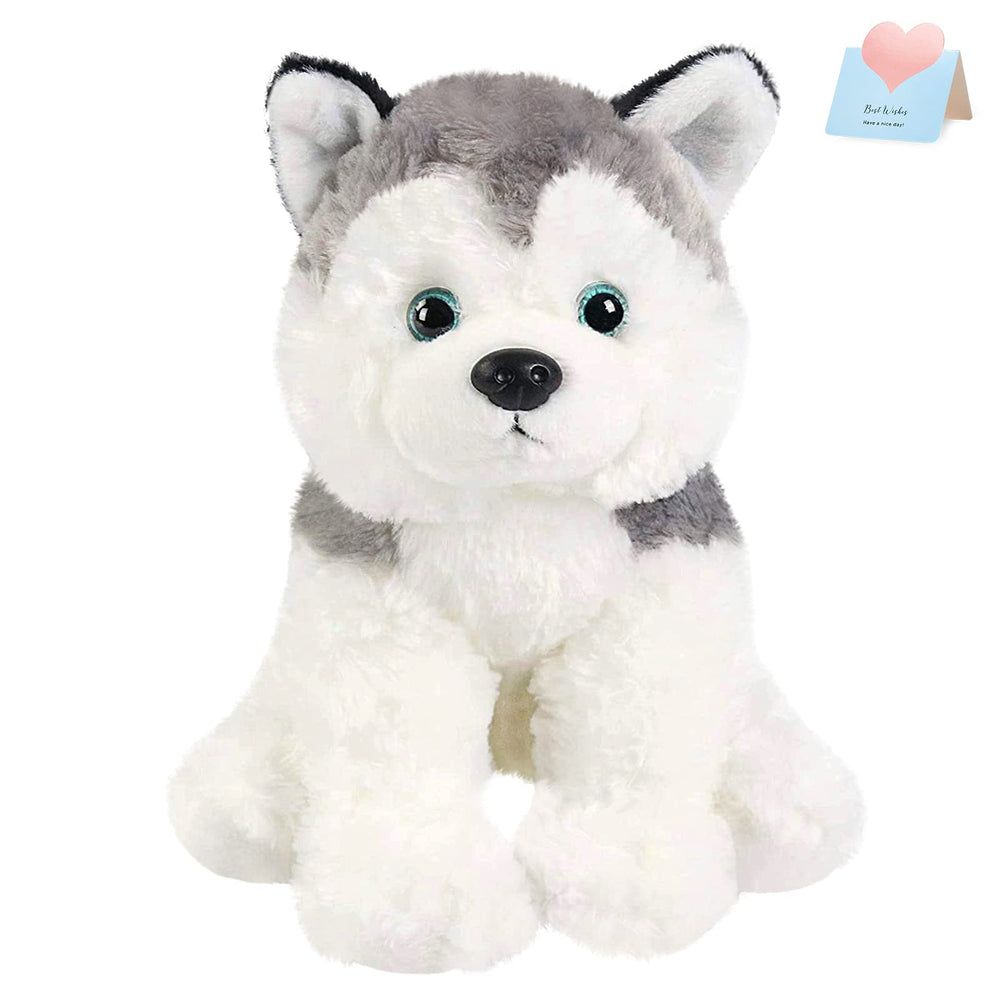 BSTAOFY husky plush eyes highlight lifelike charm and kid-friendly appeal.