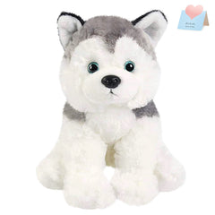 BSTAOFY husky plush eyes highlight lifelike charm and kid-friendly appeal.