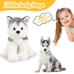 BSTAOFY husky plush tail adds cuddly realism for imaginative play.