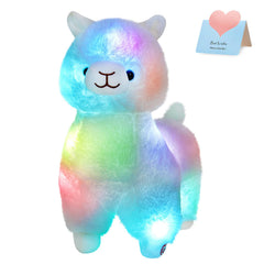 Bstaofy light-up alpaca plush face offers a cozy bedtime buddy with a gentle color glow.