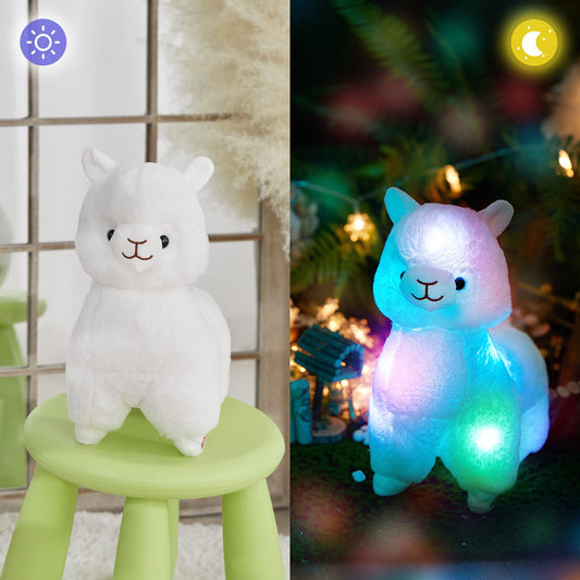 Bstaofy light-up alpaca plush full body presents a huggable silhouette for calm nights.