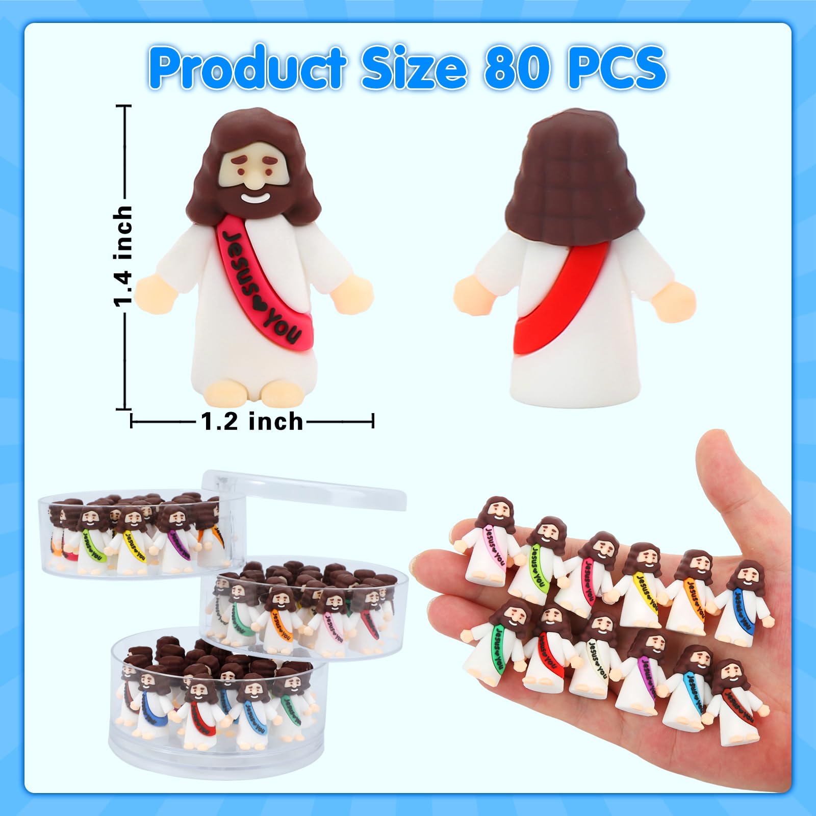 BSTCRAFT rubber mini Jesus doll with a durable finish