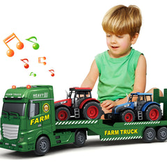Bstoyder 25-inch semi-flatbed truck front view supports imaginative play and motor skills.