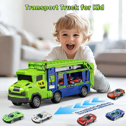 BSTOYDER storage cabins with cars neatly organize the toy collection.