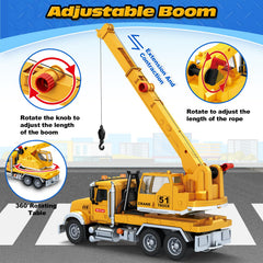 Air pump lifting action demonstrated on the crane truck
