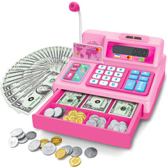 Bstoyder cash register toy credit card swiper supports pretend payments and counting