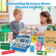 Bstoyder cash register toy credit card supports pretend payments and learning