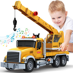 Bstoyder crane truck with lights and sounds for imaginative play