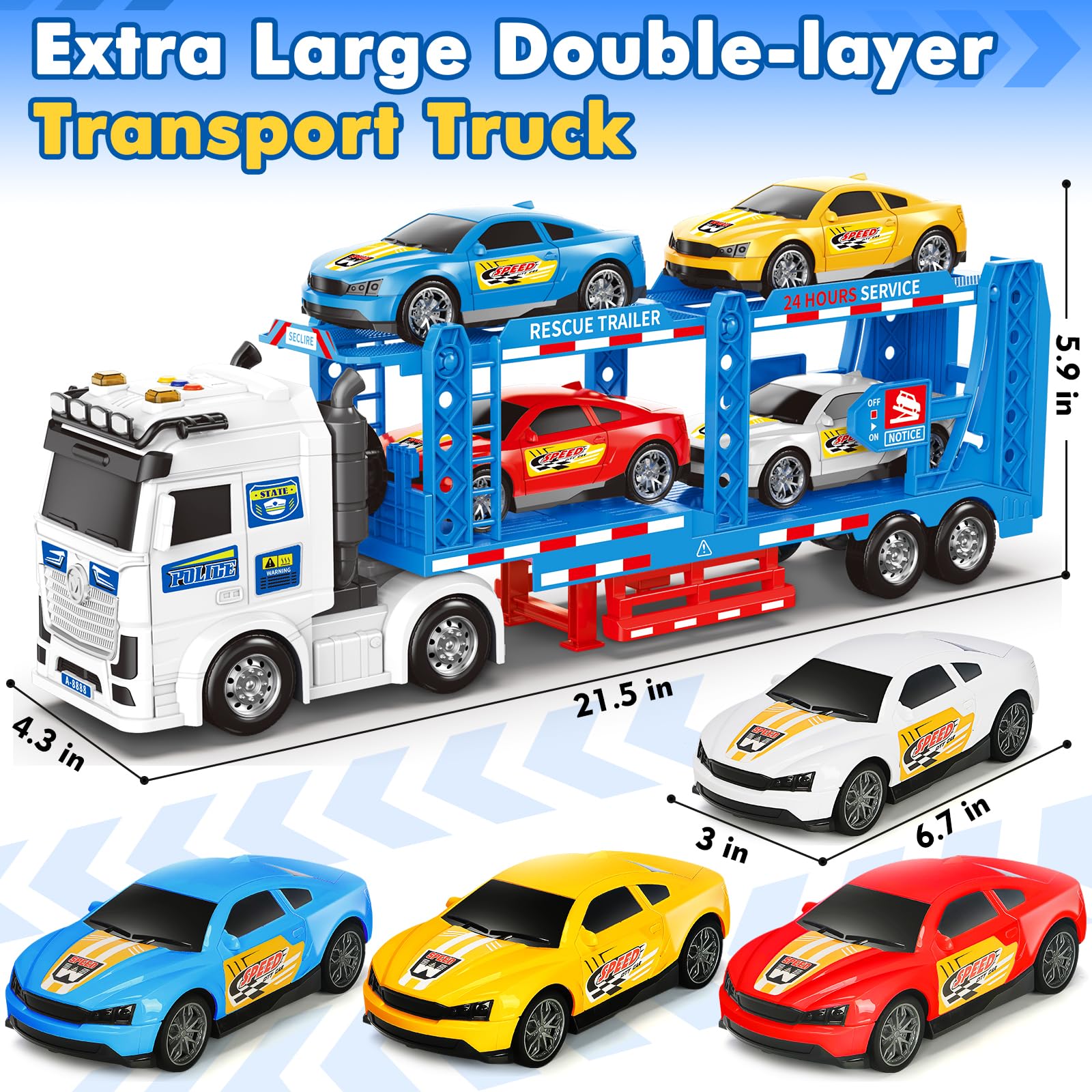 Bstoyder double-layer race truck with separable cab and tailgate
