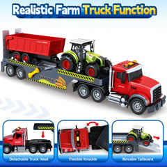 Bstoyder farm truck cab shows moving head and steering for pretend transport.