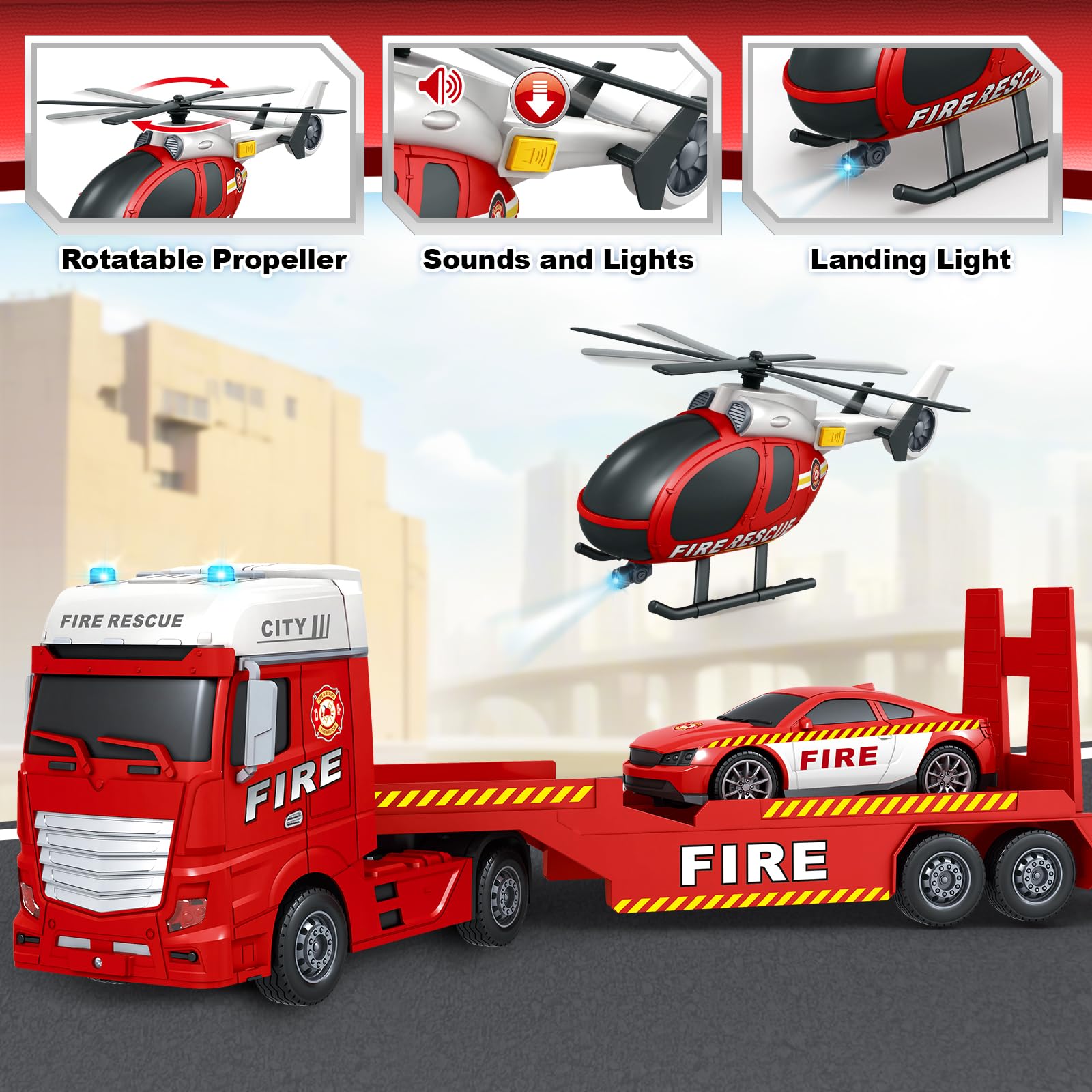 Bstoyder fast-moving fire car adds action to playtime