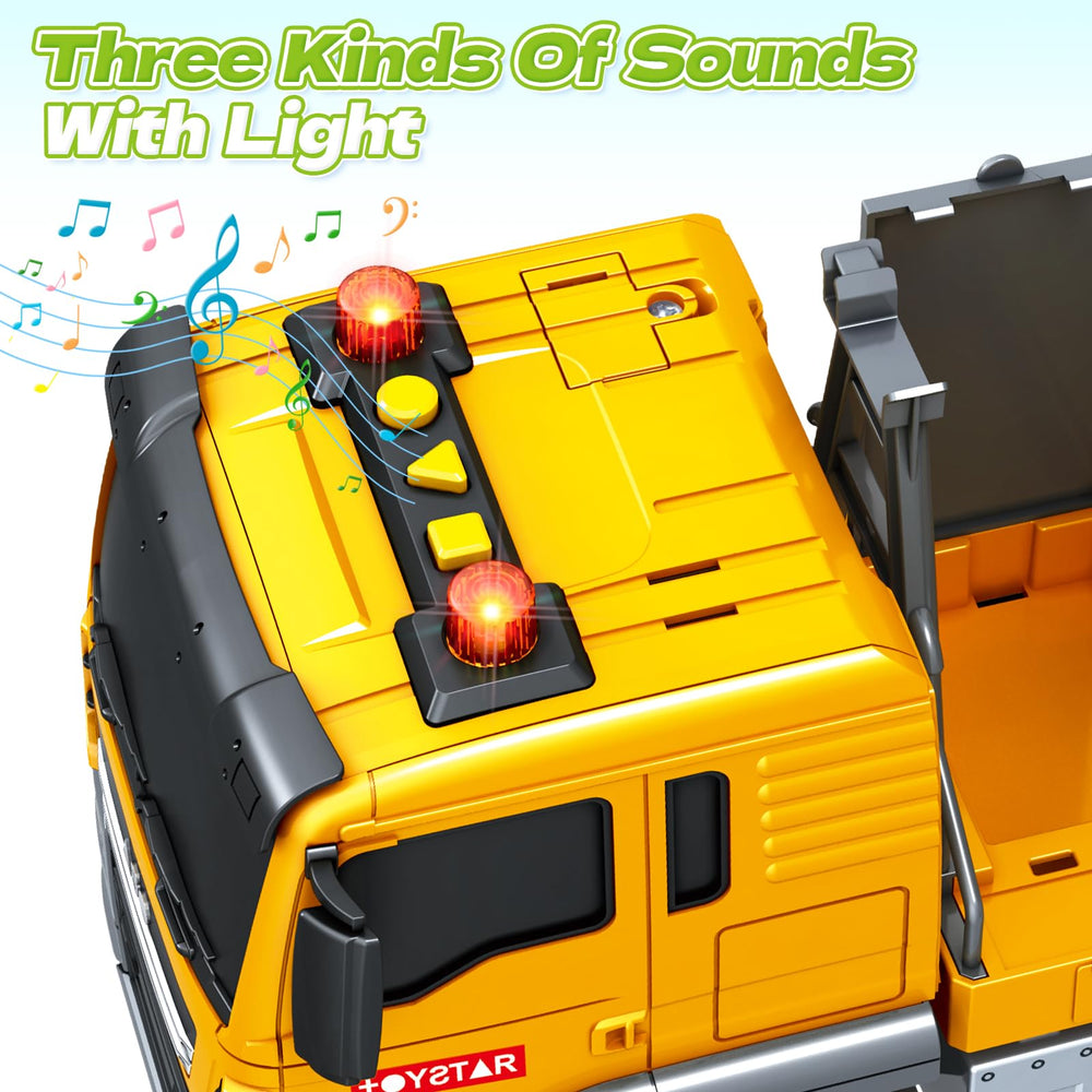 Bstoyder friction-powered push-and-go truck for indoor and outdoor fun.
