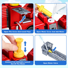 Bstoyder 12-inch friction-powered fire truck for hands-on play