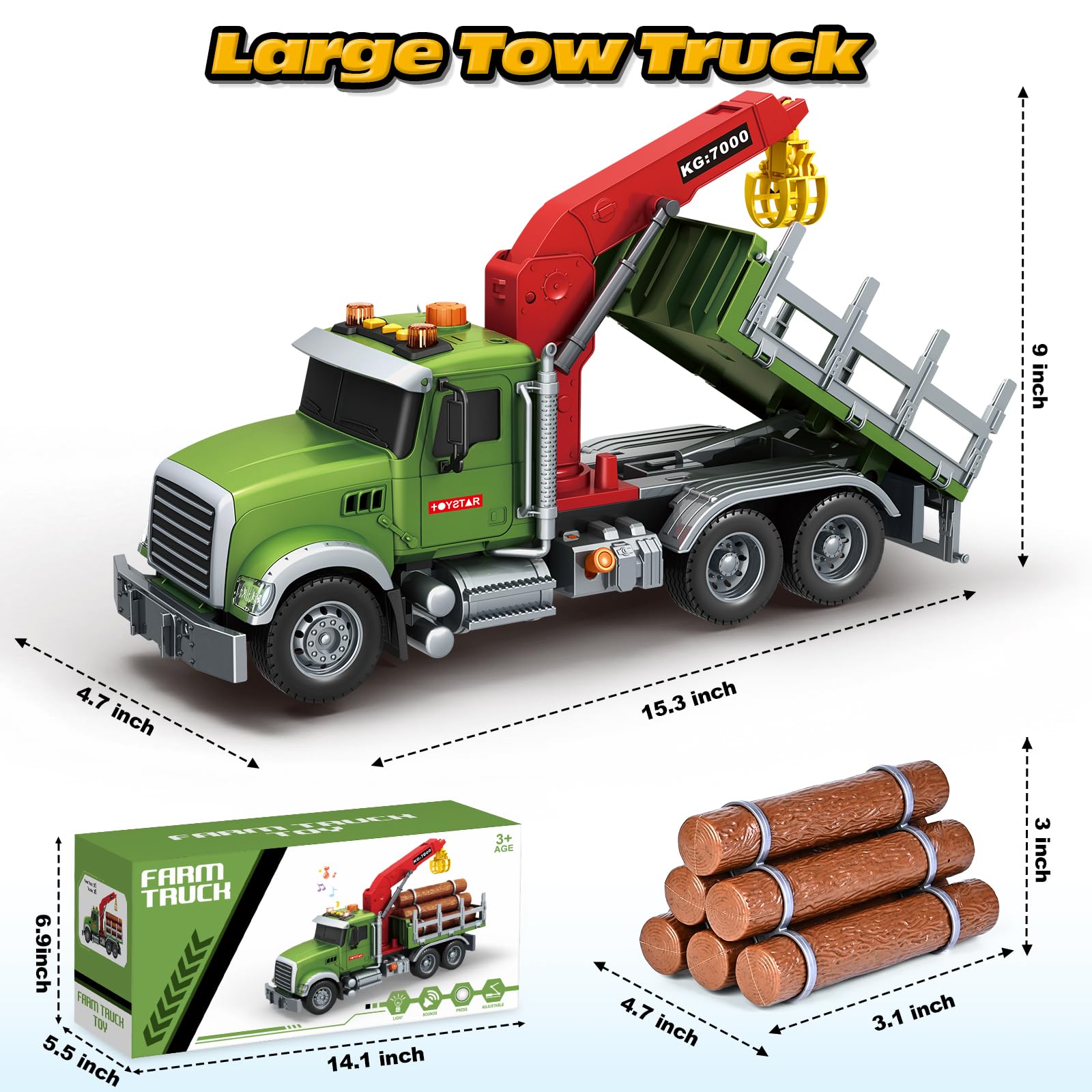 Bstoyder farm vehicle toy in gift box, ideal for birthdays.