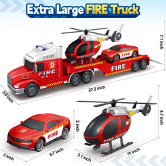 Bstoyder gift-ready box showcasing a complete 3-in-1 fire rescue toy set.