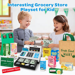 Bstoyder grocery boxes set for sorting and pretend grocery shopping