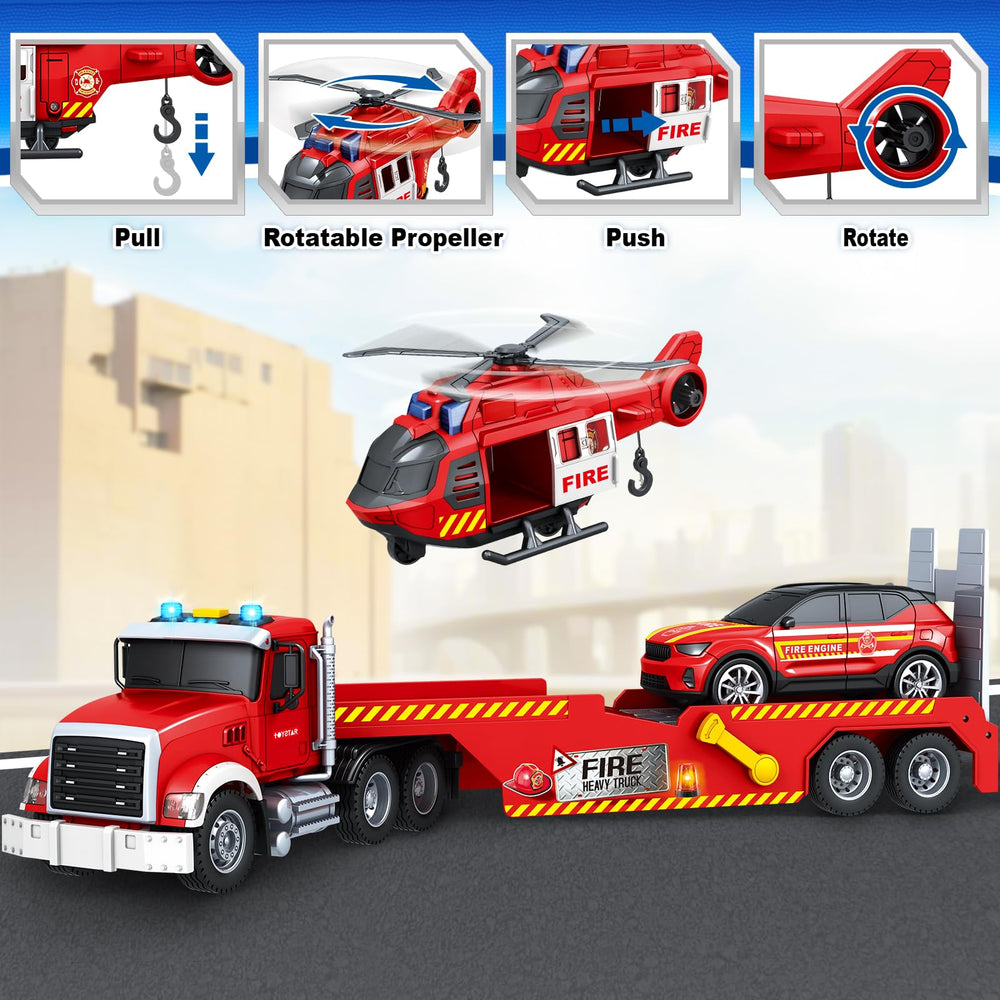 Bstoyder helicopter lights and sounds enhance action-packed pretend play.