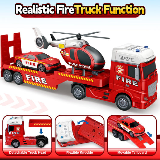 Bstoyder helicopter with rotating propeller and lights for realistic rescue scenes