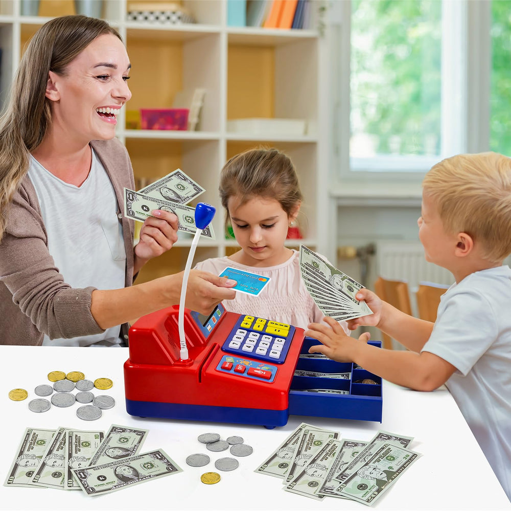 Bstoyder kids shopping playset promotes imaginative supermarket role-play for kids.