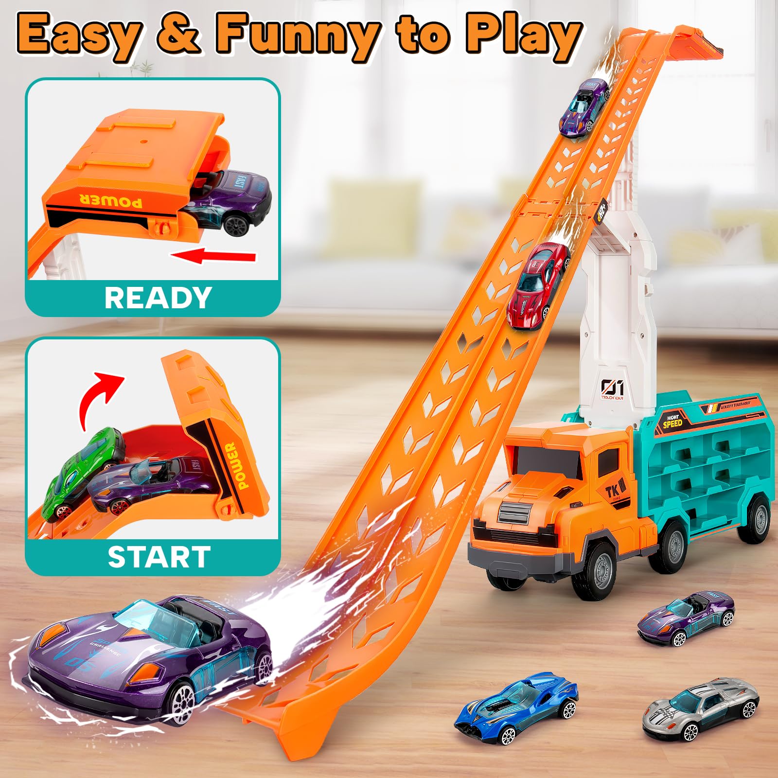 Six metal toy cars from Bstoyder deliver durable play