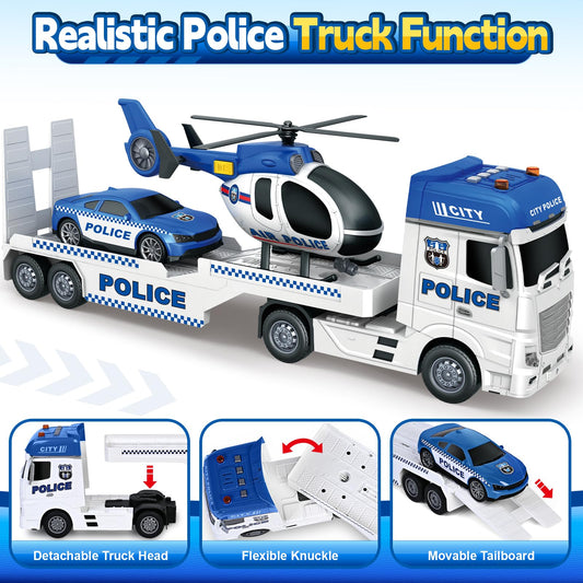 BSTOYDER police car and helicopter image highlighting rescue-themed play.